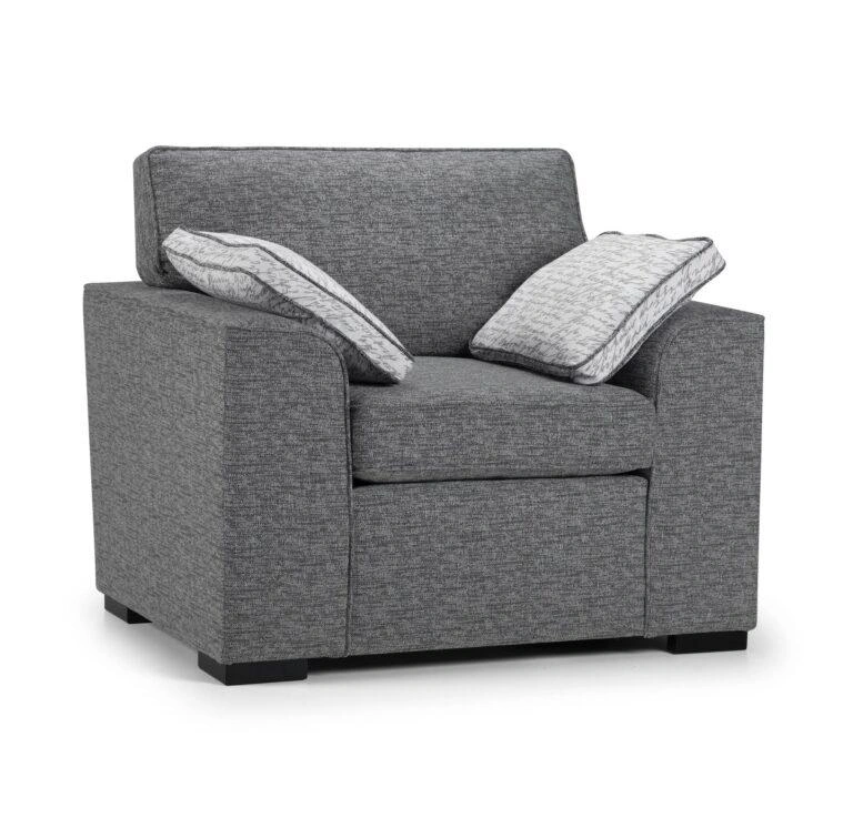 Seattle Armchair Grey Como Charcoal