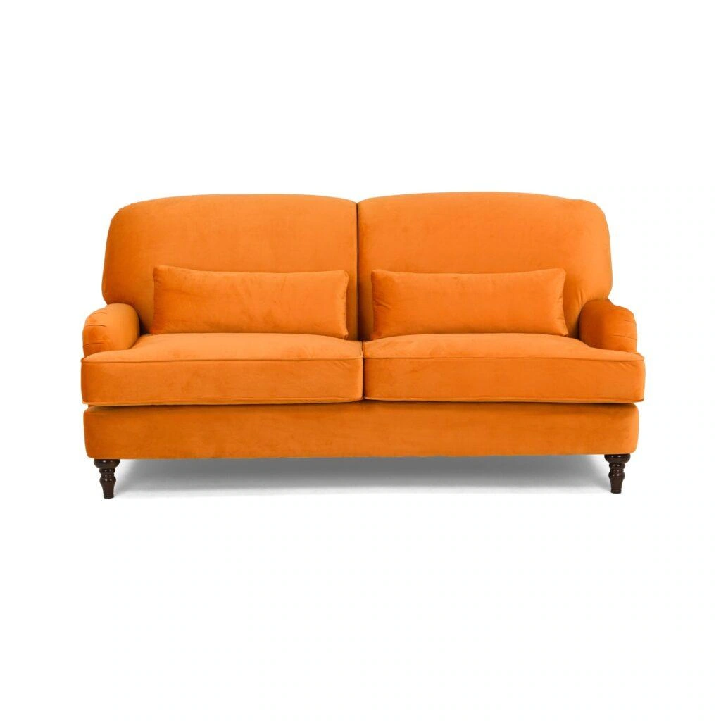 Sunday 3 Seater Sofa Orange Velluto 8 Mustard Furniture Story Online