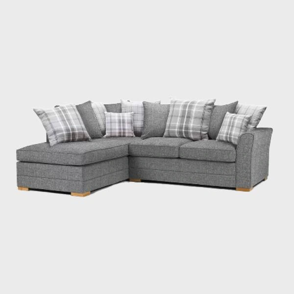 Chilli Corner Sofa Bed Left Lisbon Grey Scatter Cushioned Back