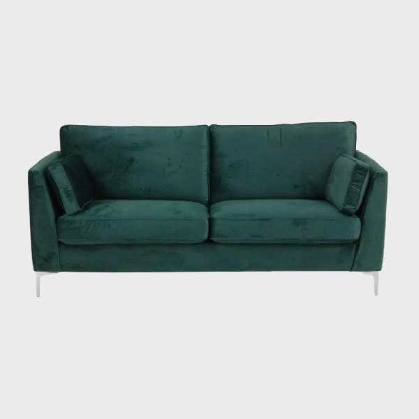 Edison 3 Seater Sofa Green Velluto 10