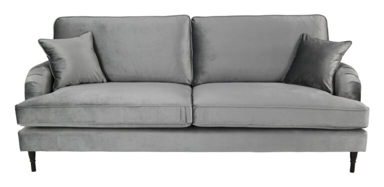 Rupert 4 Seater Sofa Velluto 18 Anthracite Grey