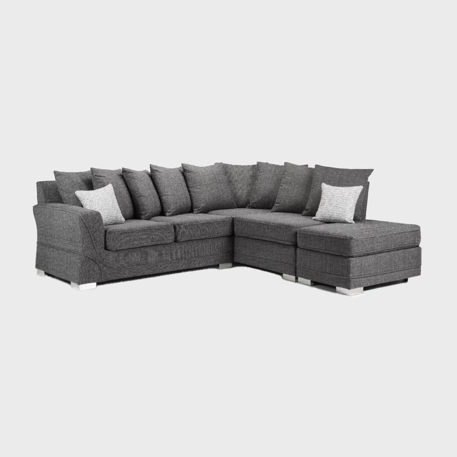 New York Corner Sofa Bed Right Grey Lisbon Grey