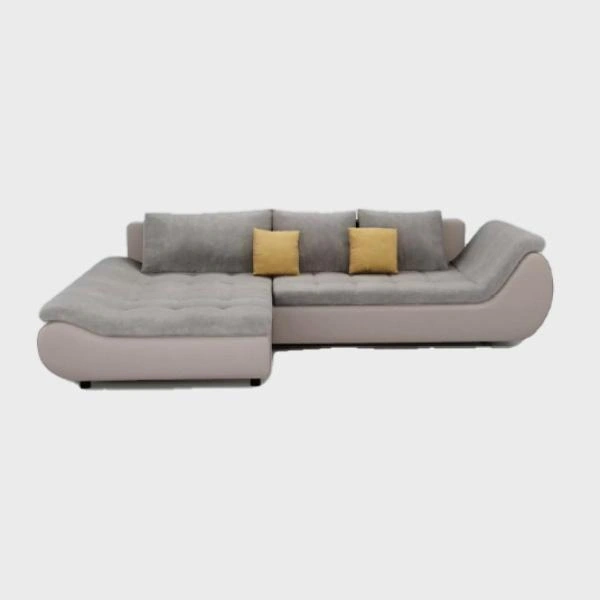 Prato Corner Sofa Bed Left Grey / Beige Deneris 9611 / Soft 8