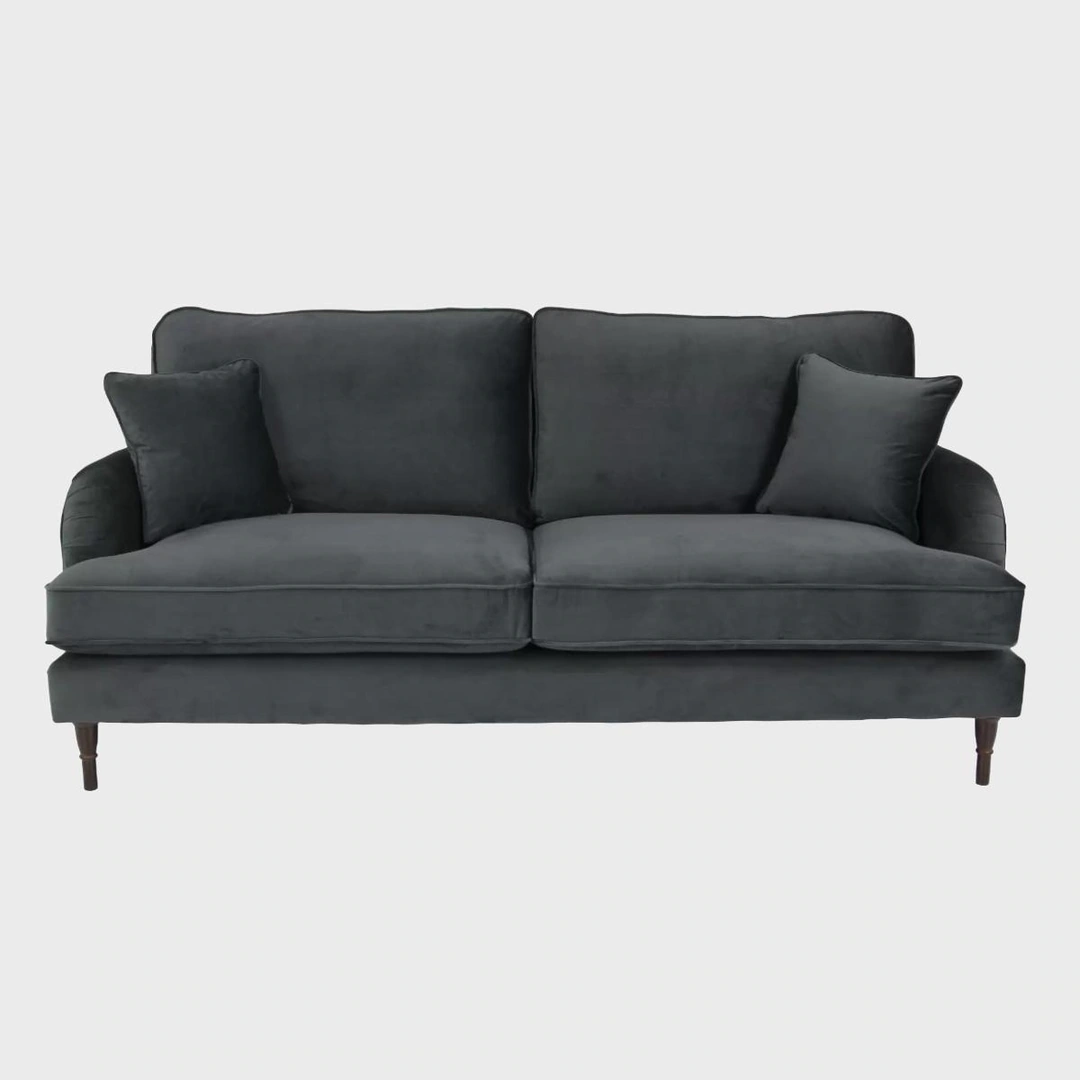 Rupert 3 Seater Sofa Velluto 19 Graphite Grey