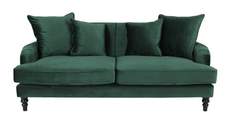 Wilbur 3 Seater Sofa Plush Bottle Green