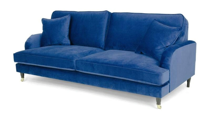 Rupert 3 Seater Sofa Blue Malia Marine