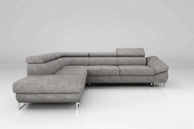 Fabio Corner Sofa Bed Left Grey