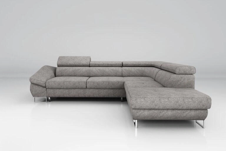 Fabio Corner Sofa Bed Right Grey