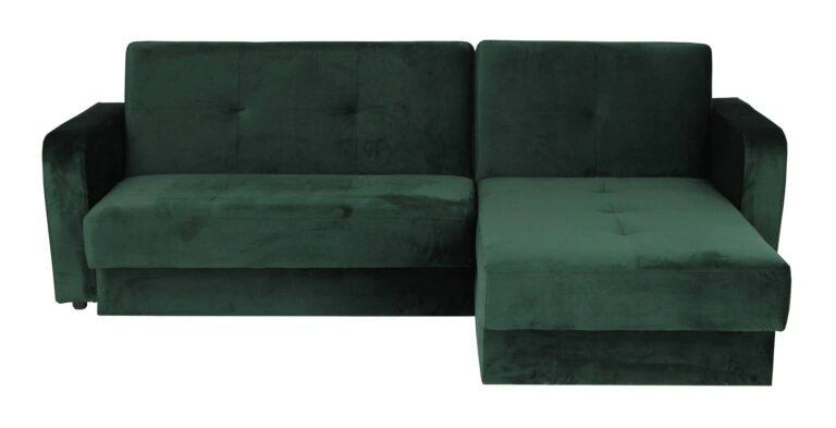 Kair Corner Sofa Bed Right Velluto 10 Dark Green Universal