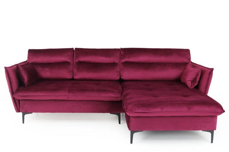 Tokyo 1 Corner Sofa Bed Right Plush Claret