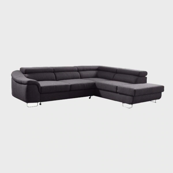 Lavos Corner Sofa Bed Right Black
