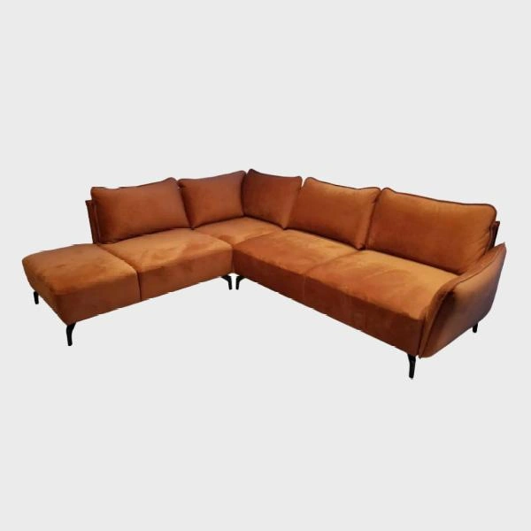Bella Corner Sofa Left Orange Velluto 33 Rust