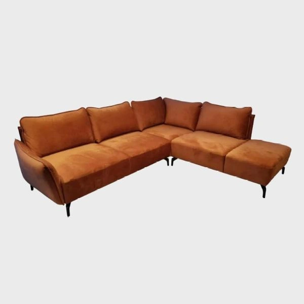 Bella Corner Sofa Right Orange Velutto 33 Rust