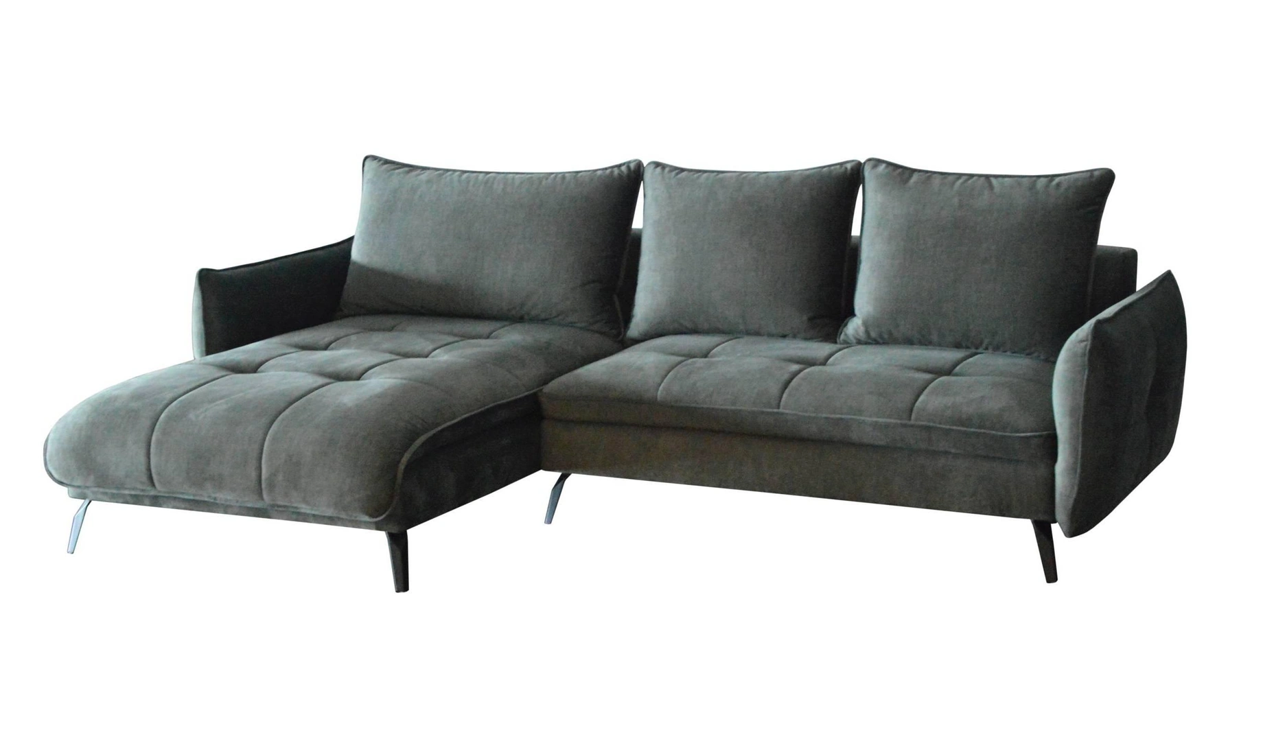 Vigo Corner Sofa Bed Left Grey