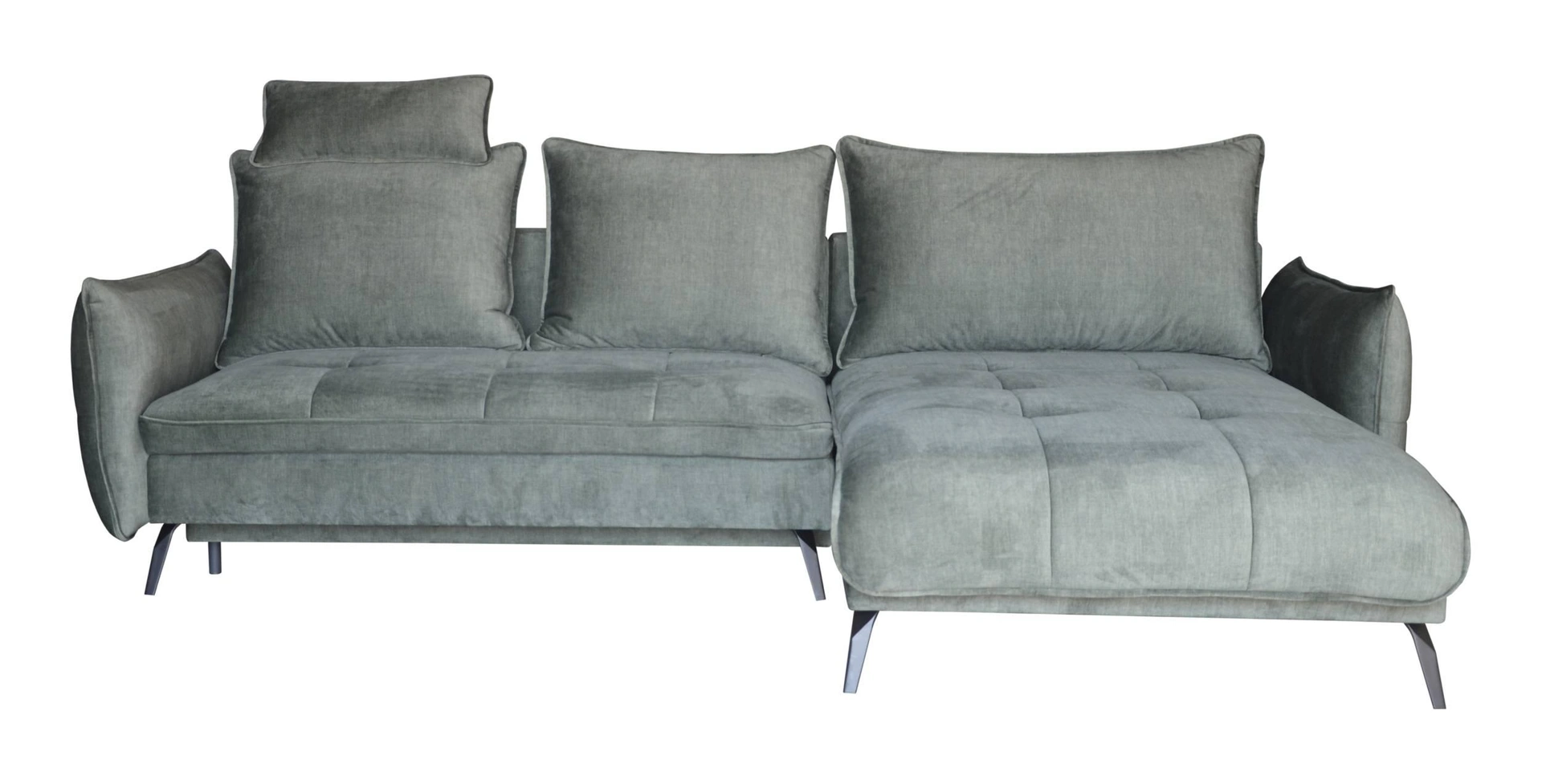 Vigo Corner Sofa Bed Right Grey