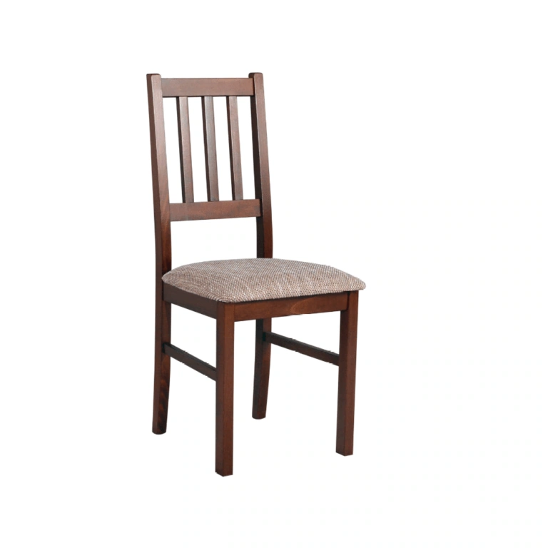 Boss 4 Wooden Chair Walnut / Beige 94 x 43 x 40 cm