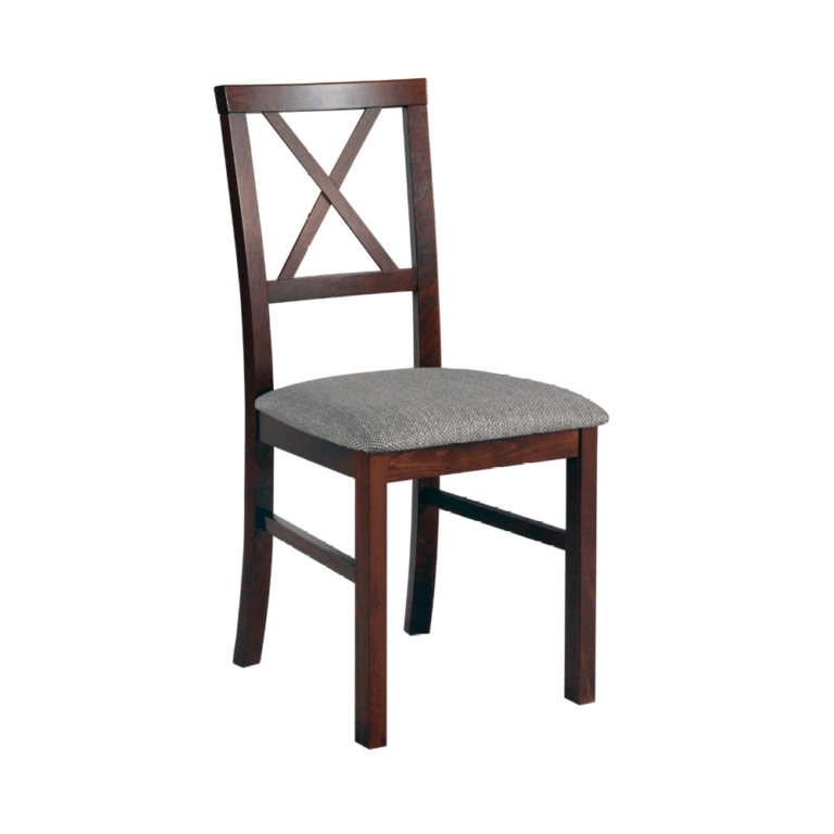 Milano 4 Wooden Chair Walnut / Light Grey 94 x 43 x 40 cm