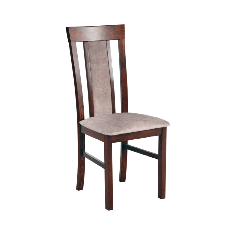 Milano 8 Wooden Chair Walnut / Light Beige 96 x 43 x 40 cm