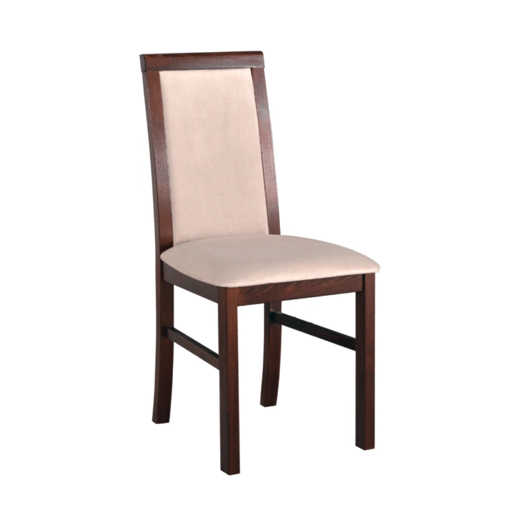 Nilo 6 Wooden Chair Walnut / Beige 93 x 43 x 40 cm