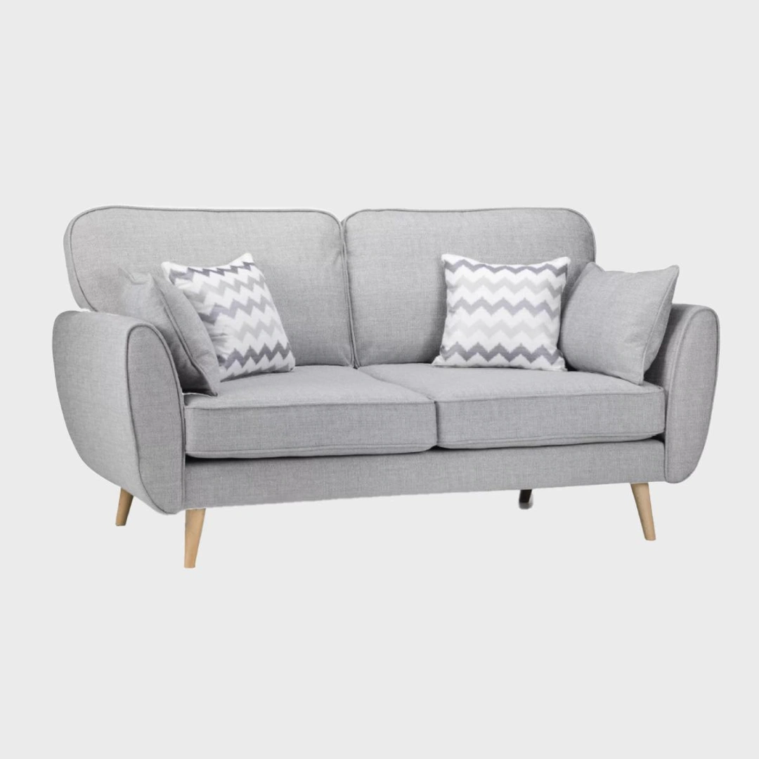 Zara 2 Seater Sofa Lisbon Silver