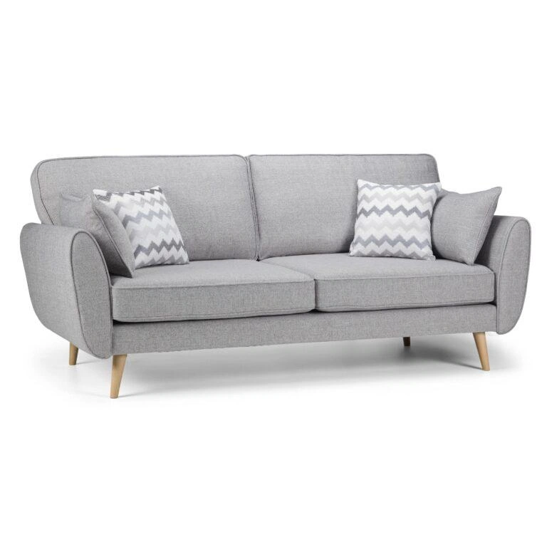 Zara 3 Seater Sofa Lisbon Silver
