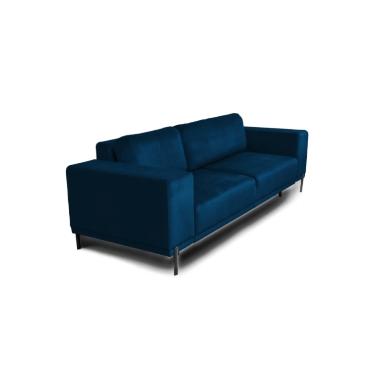 Austin 3 Sofa Bed Wide Arms Blue Inky Sunny 2211