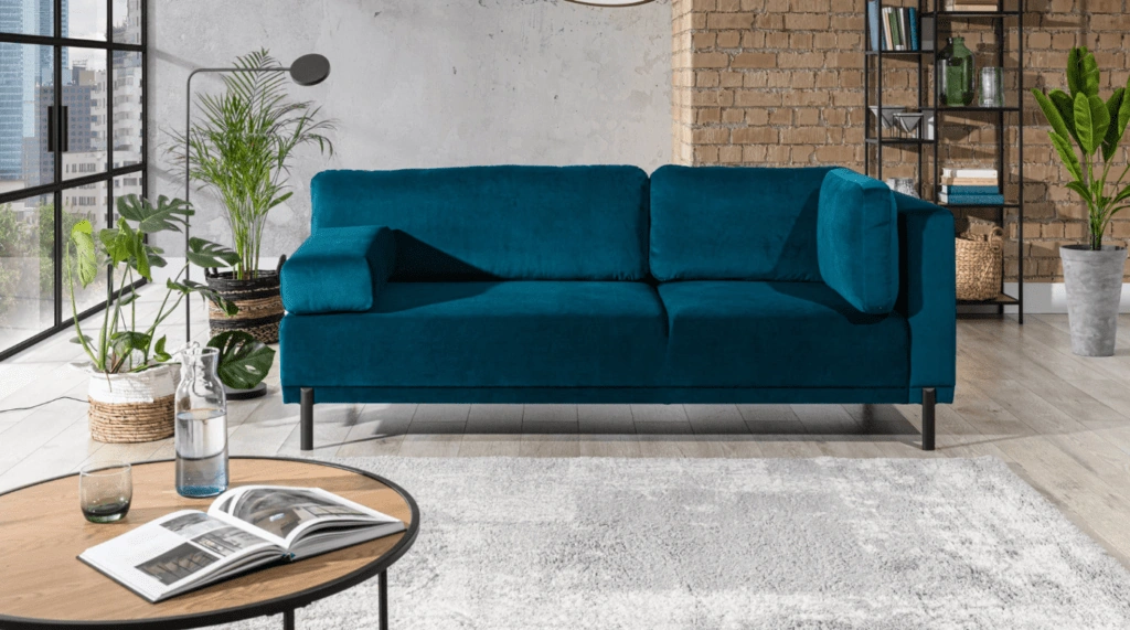 compact corner sofa bed. Blue sofa bed 