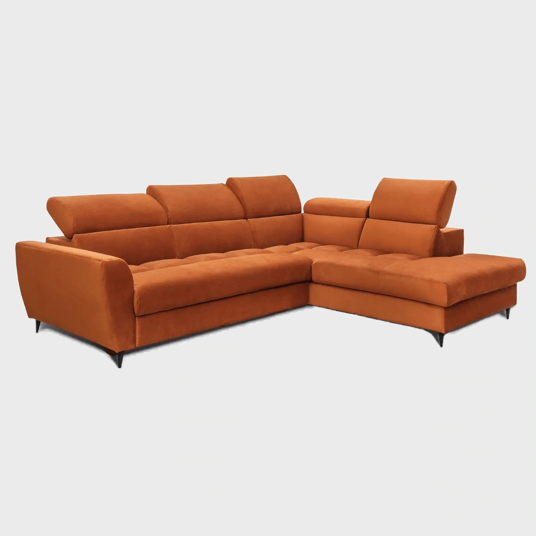 Avivo Corner Sofa Bed Right Red / Orange Vocal 1