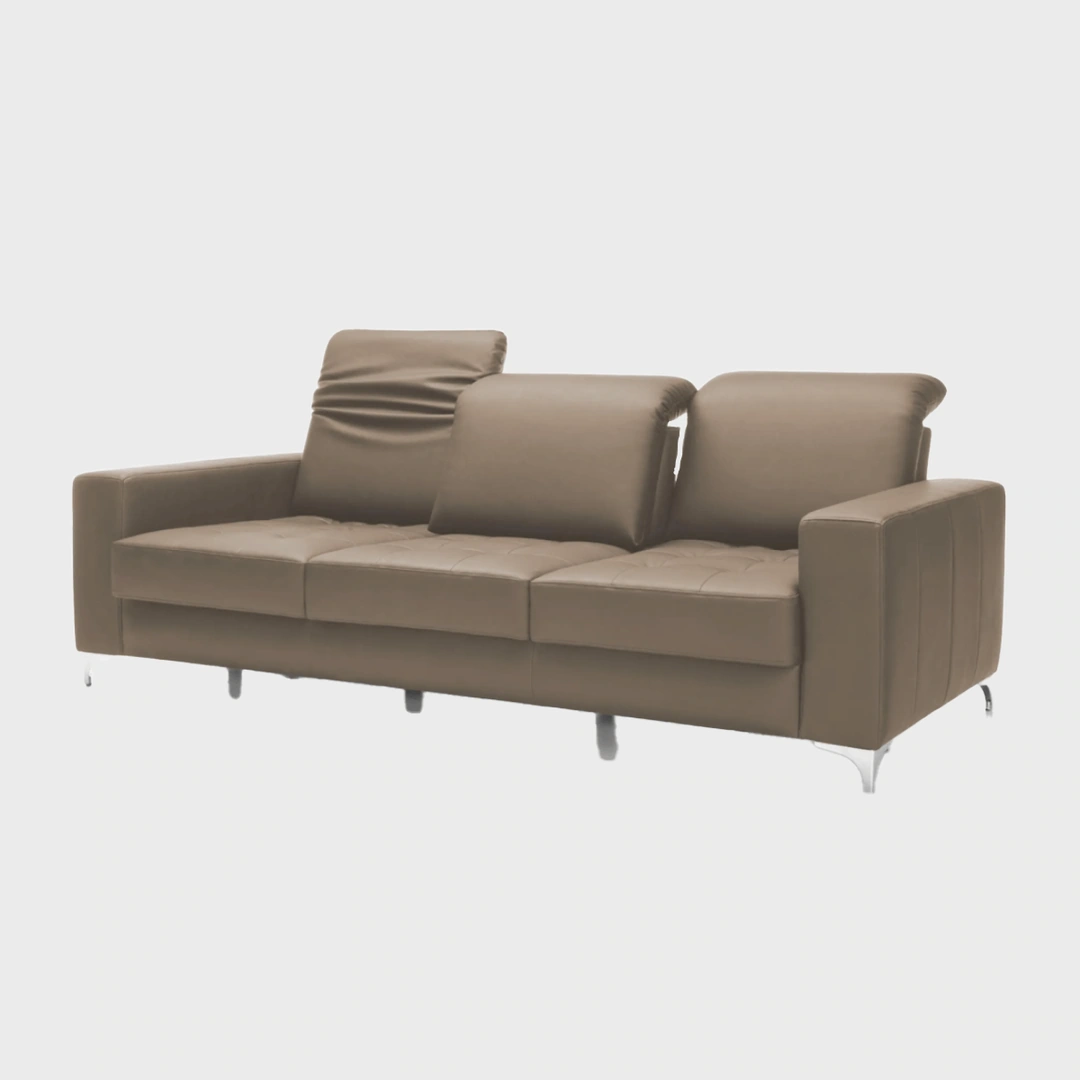 Barcelona 3 Seater Sofa Brown Leather SKH 10