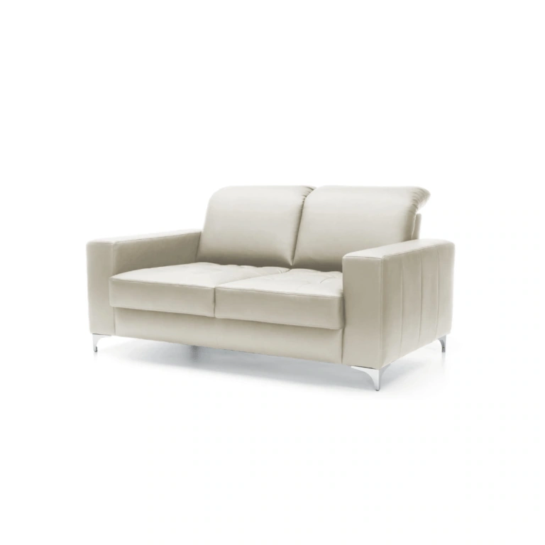 Barcelona 2 Seater Sofa Cold Beige Leather SKT 15