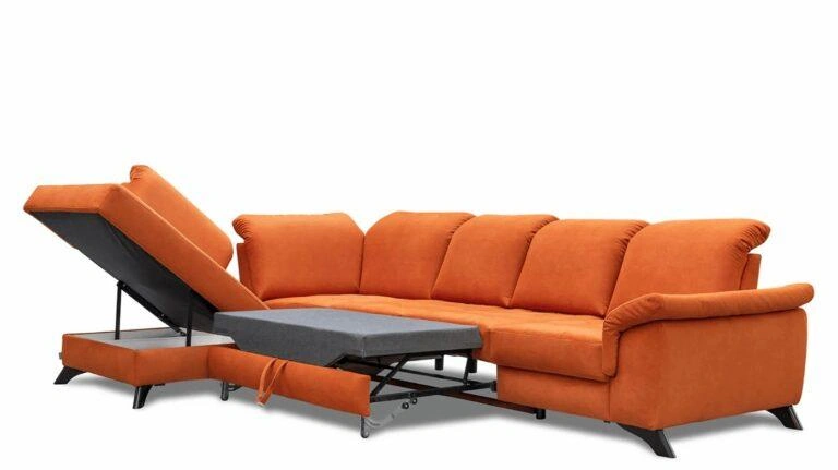 Barcelona 5 Seaters Corner Sofa Bed Padded Armrest