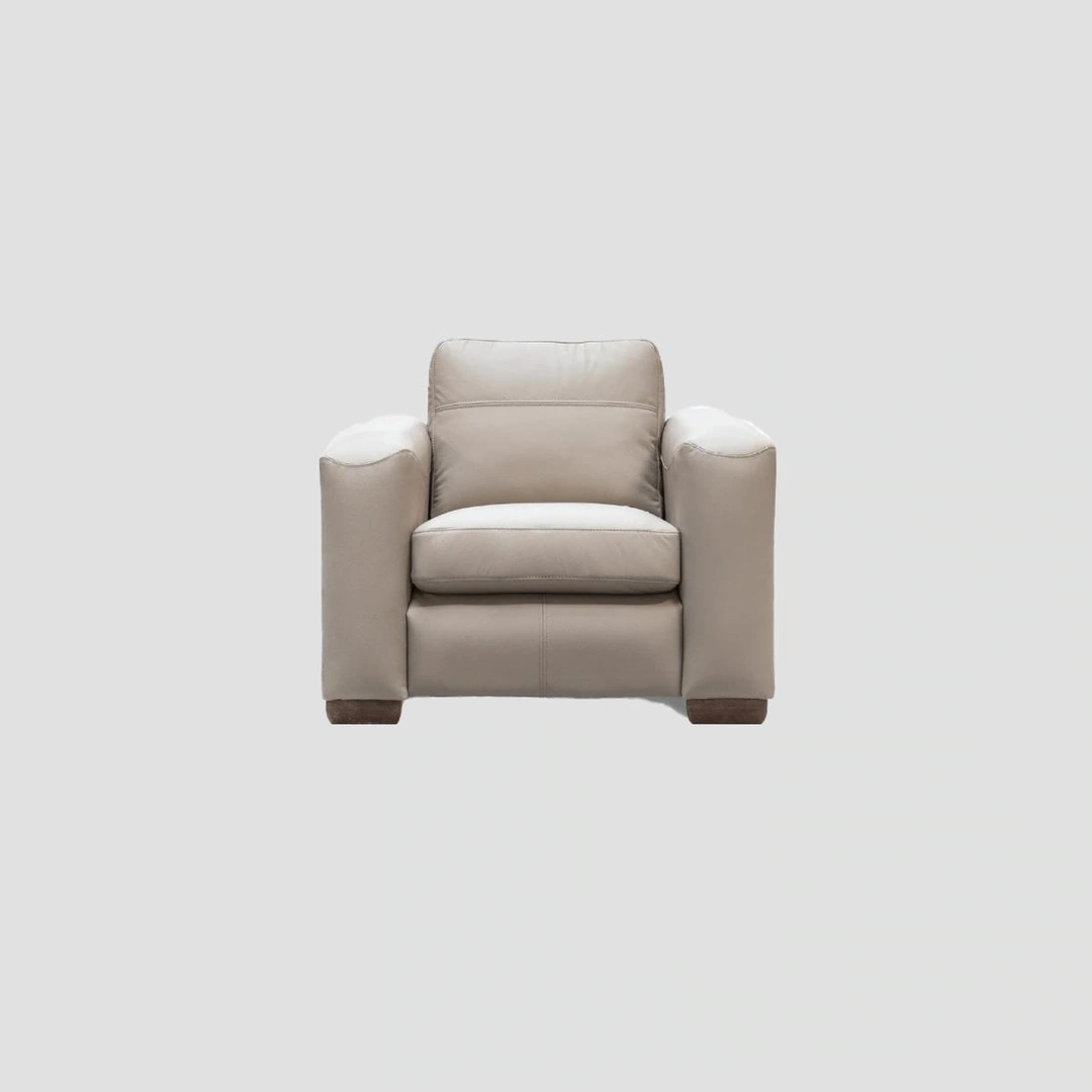Davos Armchair Coffee With Milk Leather SKH 31