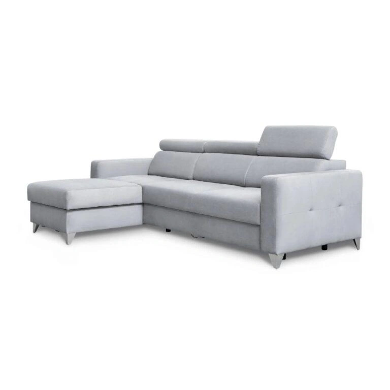 Evan Corner Sofa Bed Left Grey