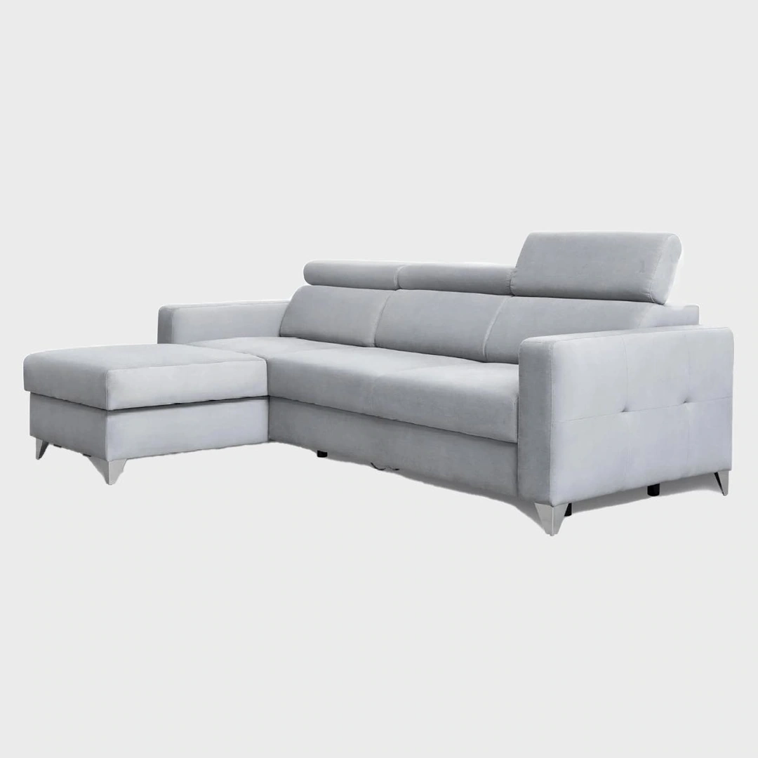 Evan Corner Sofa Bed Left Grey