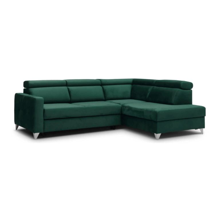 Evan Corner Sofa Bed Right Bottle Green Tivoli 37