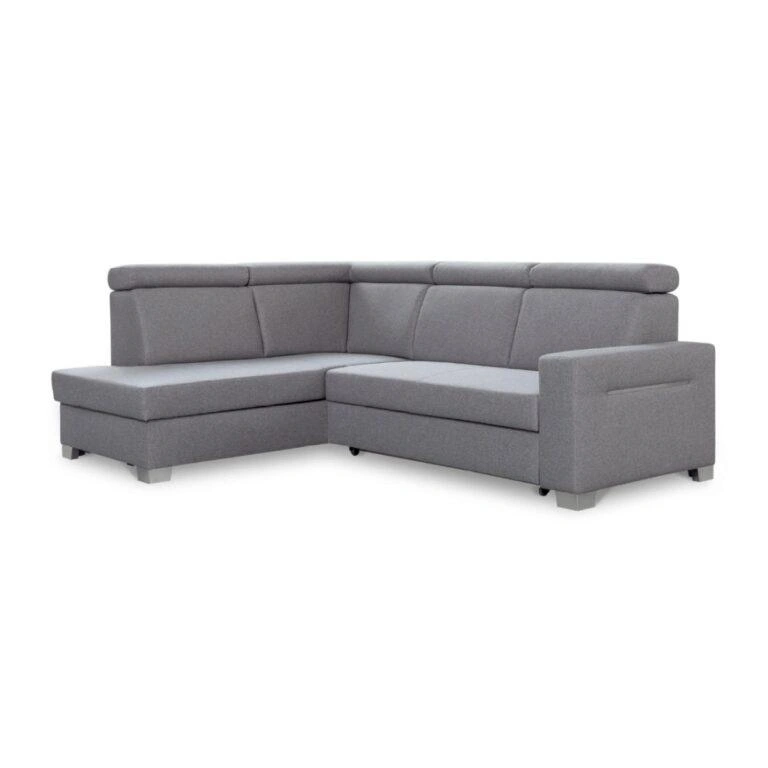 Focus Corner Sofa Bed Left Bright Grey Neat 90