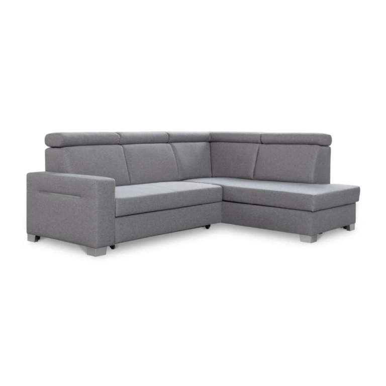 Focus Corner Sofa Bed Right Bright Grey Neat 90