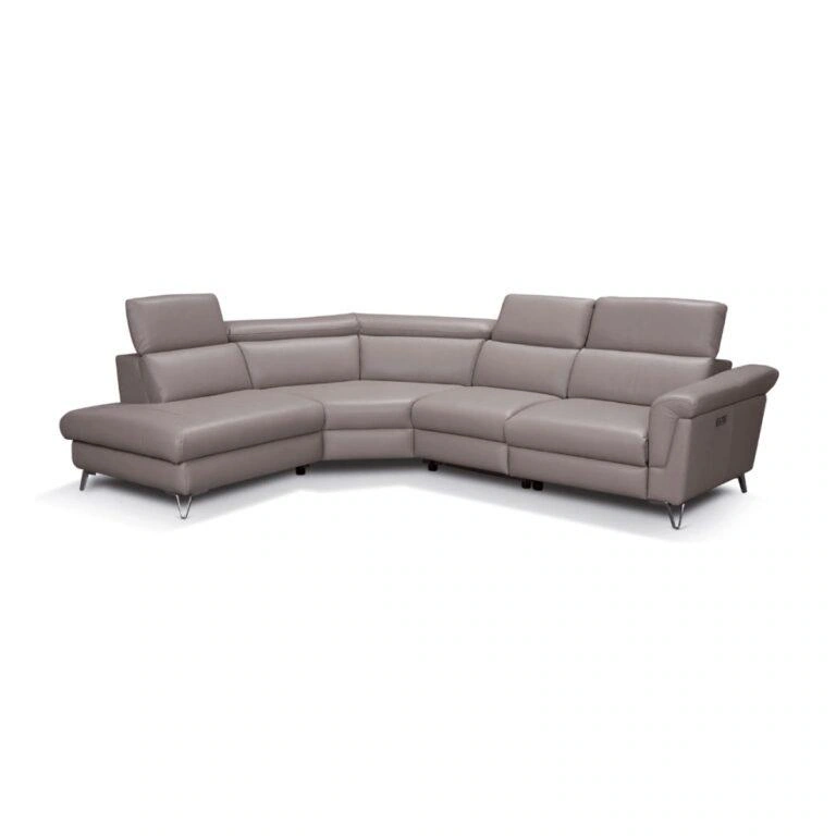 Hampton Corner Sofa Left Bright Cold Brown Leather DSH 03