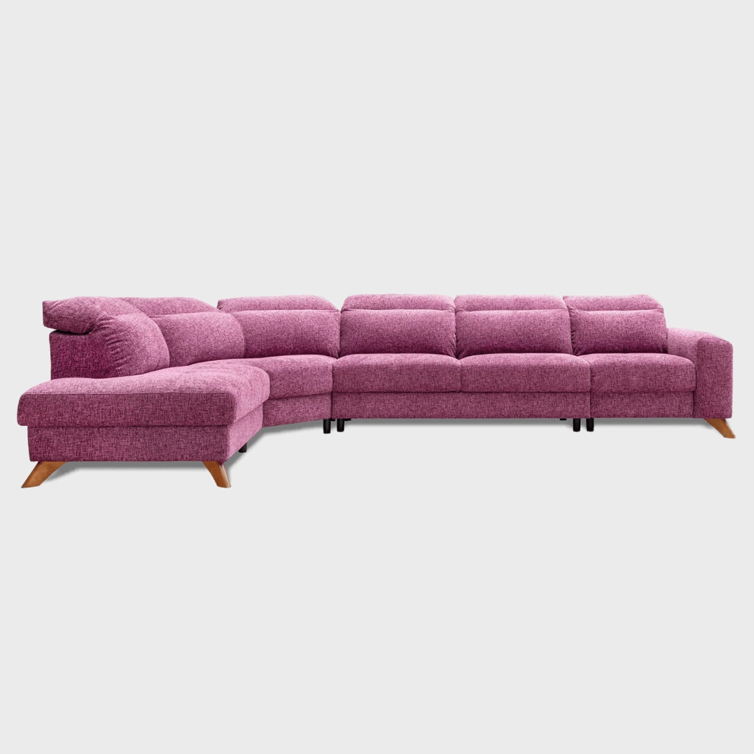 Imperio Corner Sofa Left Pink Plum Victory 342