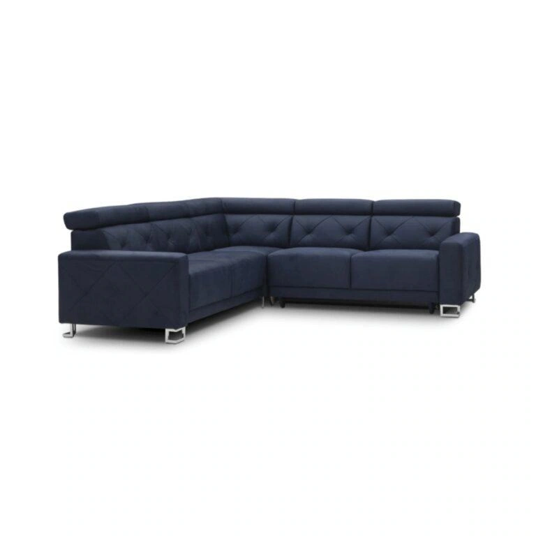 Life Corner Sofa Bed Left Navy Letto 79