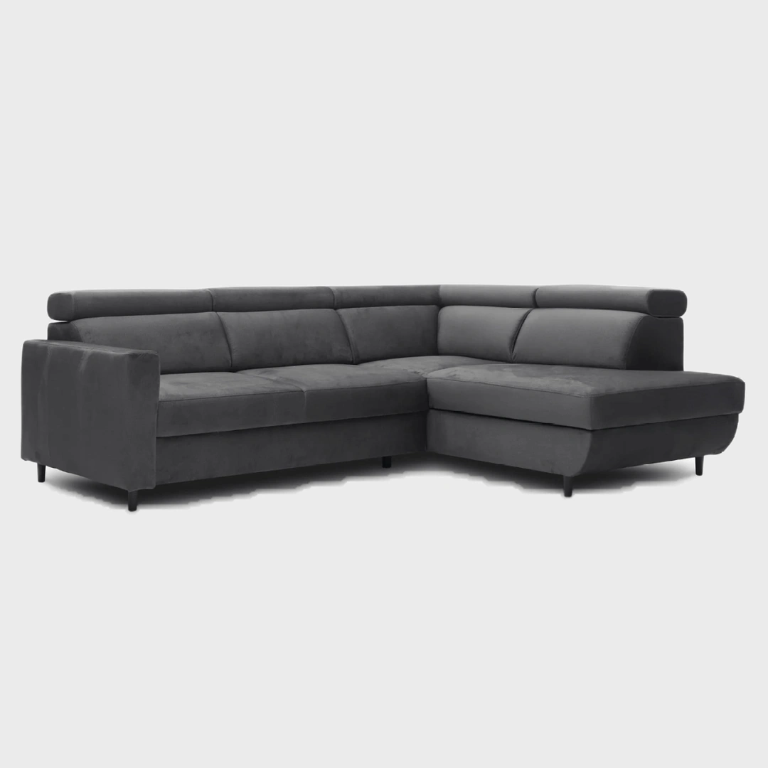 Lugo Corner Sofa Bed Right Dark Grey Tivoli 92