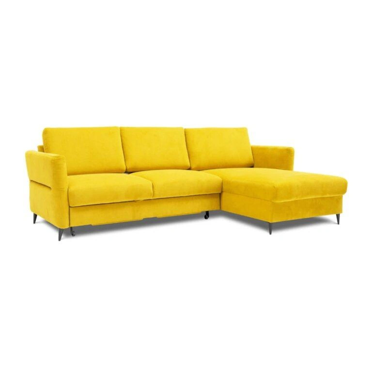 Orlando Corner Sofa Bed Right Mustard Mystic 514
