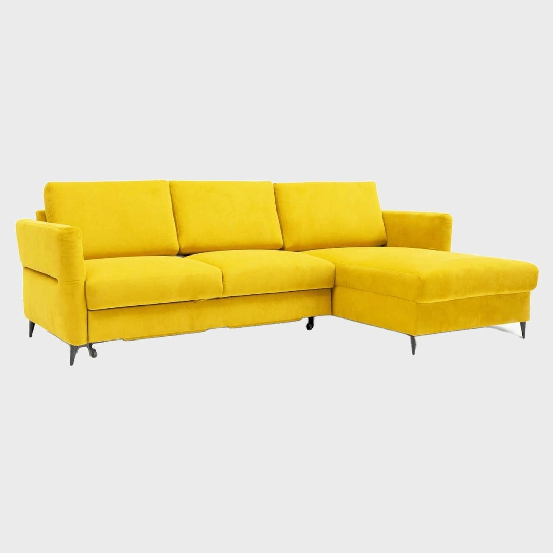 Orlando Corner Sofa Bed Right Mustard Mystic 514