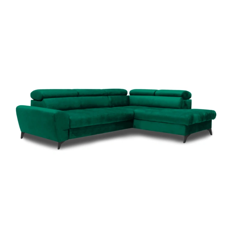 Swan Corner Sofa Bed Right Bottle Green Sunny 2225