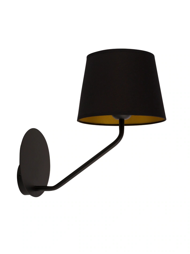 Lizbona Wall Light with Shade Black and Copper