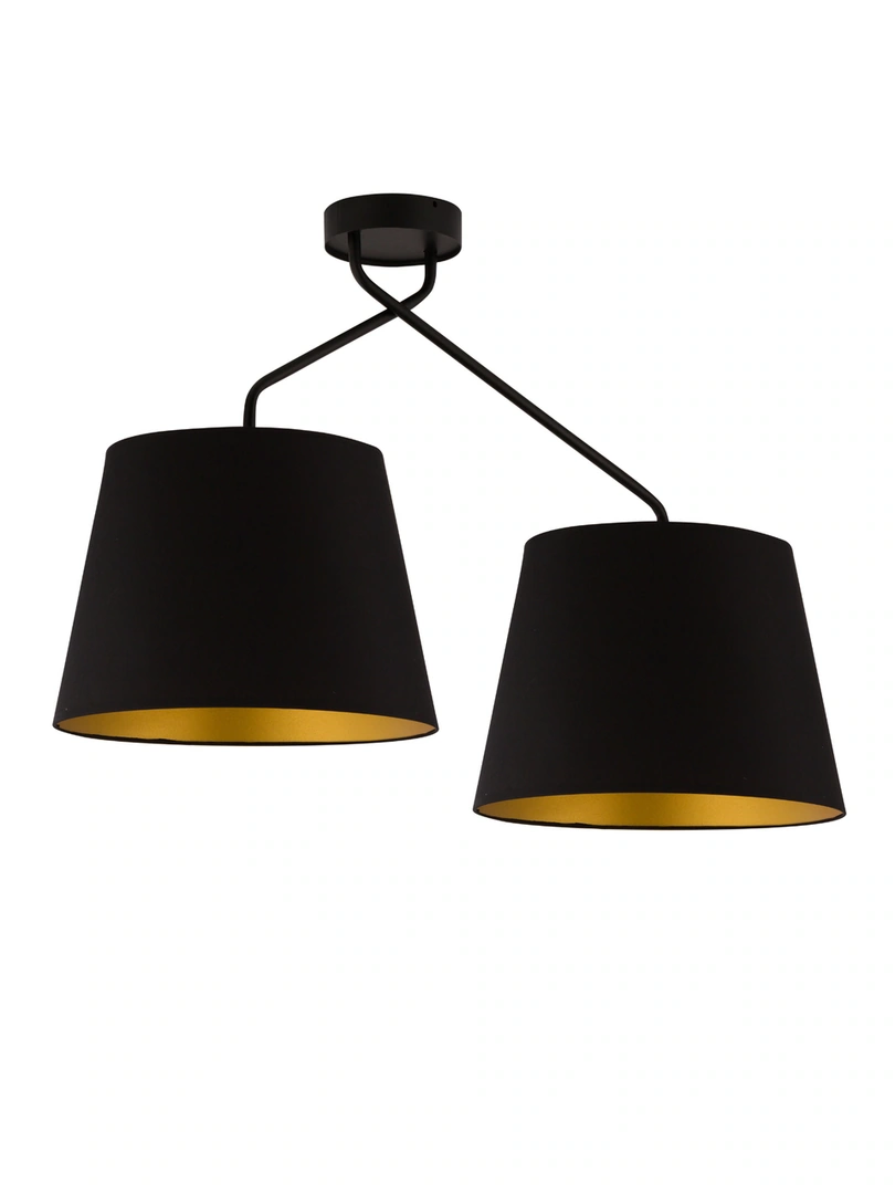 Lizbona Ceiling Light with Duo Shade Black and Copper